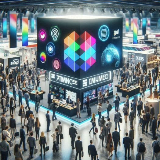 busy tech expo booth